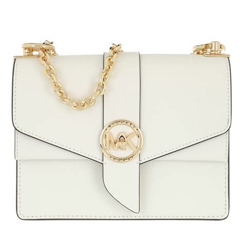 michael kors optic white handbag|white michael kors crossbody bag.